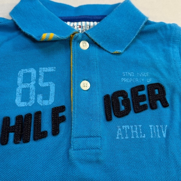 Tommy Hilfiger - 18M - Blue Long Sleeve Polo Shirt - Picture 2 of 4